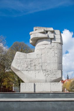Gdansk, Polonya - 27 Nisan 2017: Danzig (Gdansk, Memorial Germen devralma).