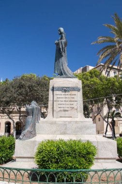 Floriana, Malta - 10 Mayıs 2017: İsa Floriana Valletta yakınındaki Kral Anıtı.