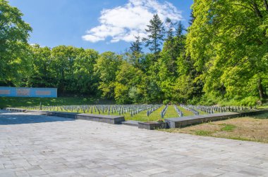 Gdansk, Polonya - 22 Mayıs 2017: Sovyet askeri mezarlığı Gdansk.