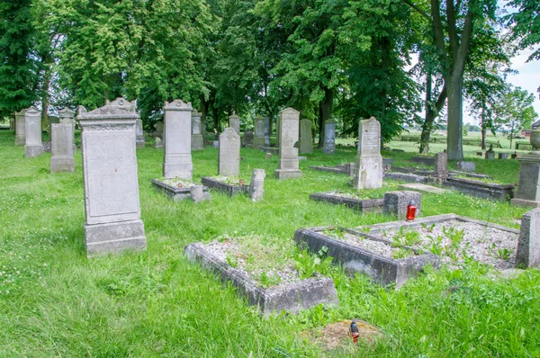 Stogi, Польща - 18 червня 2017: Старі могили на найбільших менонітів кладовищі в на північ від Польщі. — стокове фото