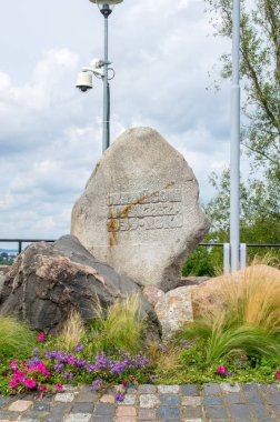 Gdynia, Polonya - 20 Ağustos 2017: Anıt 1939 sahilde savunucuları için.