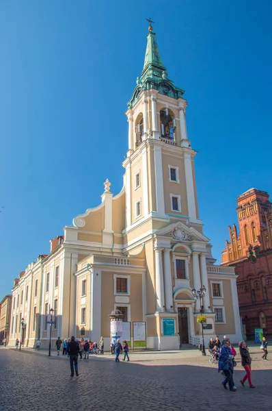 Torun, Polonya - 29 Eylül 2017: Evangelic kilise Kutsal Ruh'un Torun.