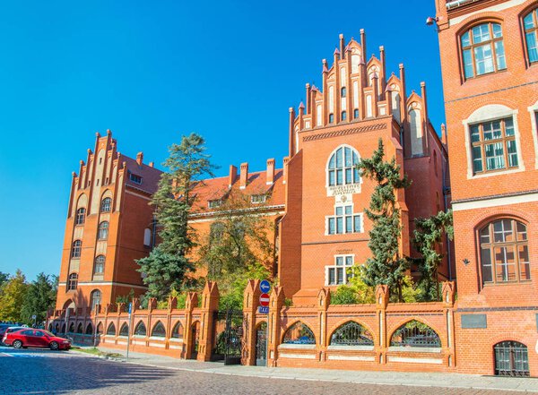 Torun, Poland - September 29, 2017: Building of Nicolaus Copernicus University in Torun.