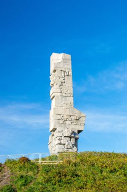 Westerplatte anıt anısına Lehçe savunucuları.