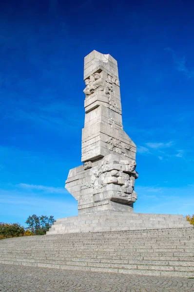 Monumento de Westerplatte em memória dos defensores poloneses . — Fotografia de Stock