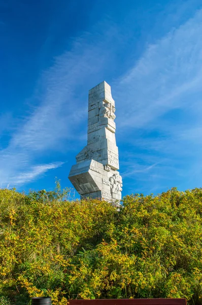 Monumento de Westerplatte em memória dos defensores poloneses . — Fotografia de Stock