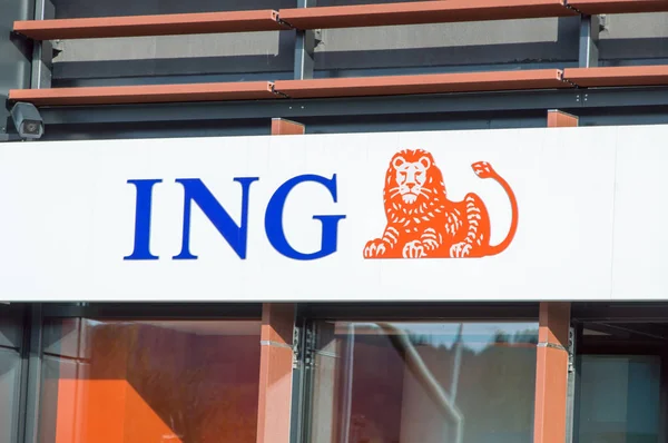 ING bank-teken en logo. — Stockfoto