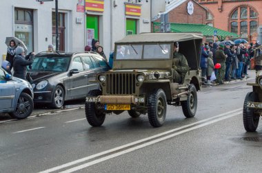 Tarihi ABD Ordusu arabalar, Ulusal Bağımsızlık günü Polonya Gdansk. 99 bağımsızlık yıldönümünü kutluyor.