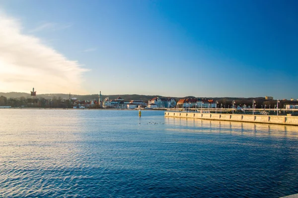 Sopot Polen Januar 2018 Blick Für Sopot Von Der Seebrücke — Stockfoto