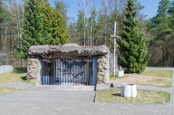 Mlawa Polônia Abril 2018 Bunker Comemoração Batalha Mlawa Que Ocorreu — Fotografia de Stock