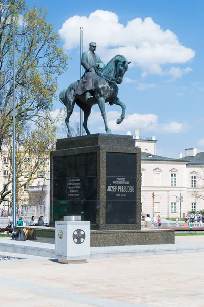 Lublin Polonya Nisan 2018 Anıt Mareşal Jozef Pilsudski Ata — Stok fotoğraf