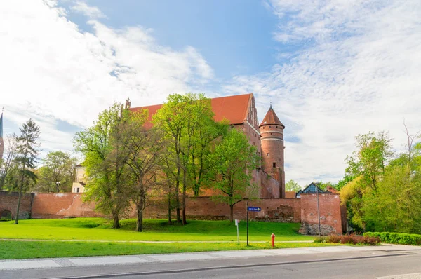 Gotický Hrad Warmian Biskupů Olsztyn Polsko — Stock fotografie