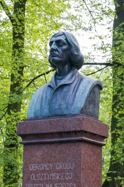 Olsztyn Polônia Maio 2018 Busto Astrônomo Polonês Nicolaus Copernicus Olsztyn — Fotografia de Stock