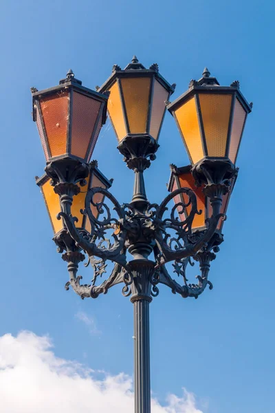 Nice street lamp with blue background. — Stock Photo, Image