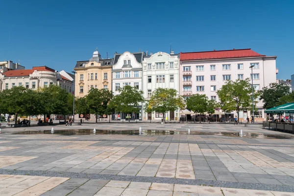 Praça Masaryk, mercado central de Ostrava . — Fotografia de Stock