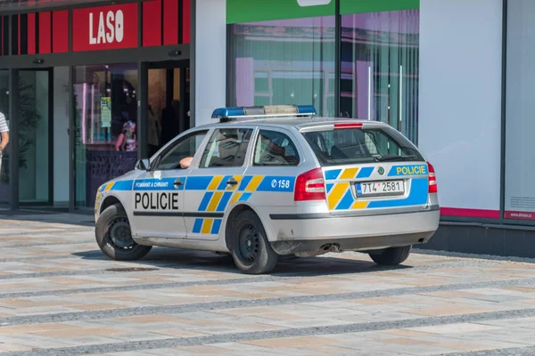 República Checa carro de polícia . — Fotografia de Stock