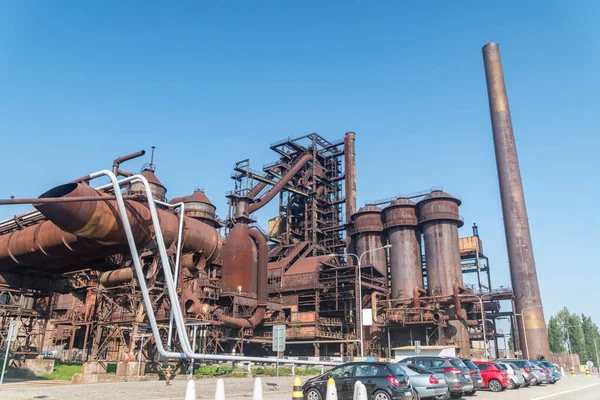 Vista de ferro congelado área industrial Dolni oblast Vitkovice . — Fotografia de Stock