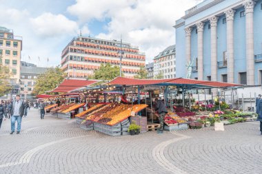 Hotorget 'in açık hava pazarı görüntüsü.