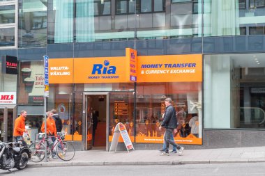 Stockholm 'deki Ria Para Aktarım Ofisi. Ria Money Transfer, Euronet Worldwide Inc 'in bir yan kuruluşu..