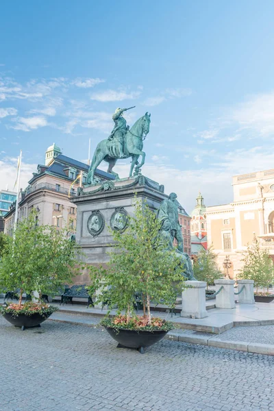 Equestrian statue of Gustav II Adolph. — Stock Photo, Image