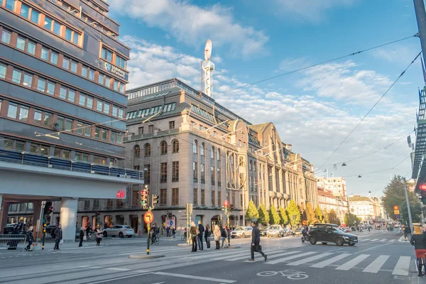 Solrig visning af NK Nordiska Kompaniet . - Stock-foto