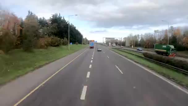 Dublin Ierland November 2019 Snelweg Naar Luchthaven Dublin — Stockvideo