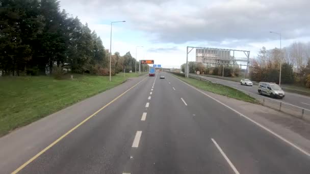 Dublín Irlanda Noviembre 2019 Autopista Hacia Aeropuerto Dublín — Vídeos de Stock