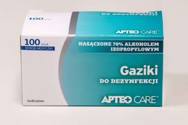 Apteo Bakım Tıbbi Dezenfektan bezleri.