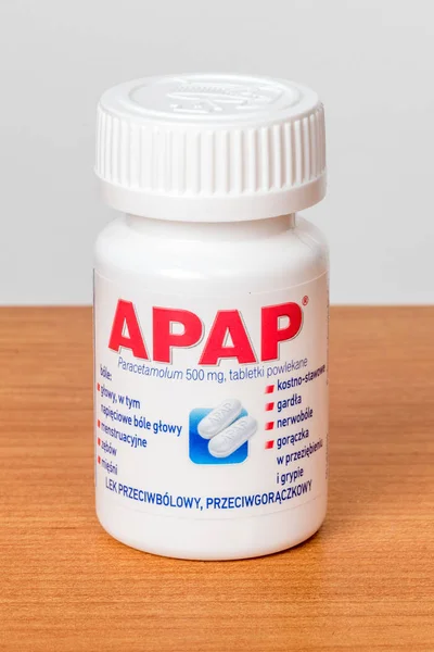 50 Apap pain killers. — Stock Photo, Image