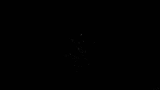 Разноцветные Фейерверки Ночном Небе — стоковое видео