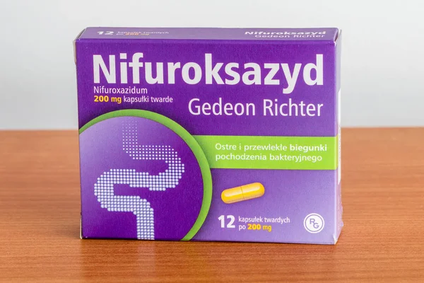 Нифуроксазид медицинский против диареи с нифуроксазидом . — стоковое фото