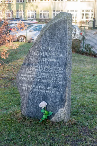 Memorial de Hanna Domanska en Sopot . — Foto de Stock