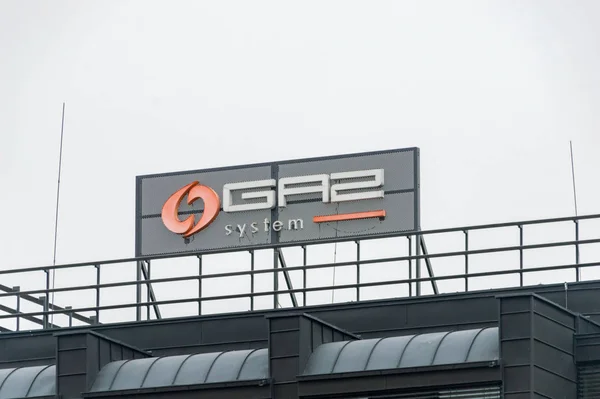 Logo von ogp gaz-system (polnisch: operator gazociagow przesylowych gaz-system). gaz-system ist ausgewiesener Betreiber von Erdgasfernleitungsnetzen in Polen. — Stockfoto