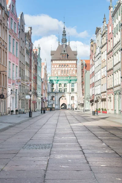 Gdansk Pologne Mars 2020 Long Lane Street 17Th Century Golden — Photo