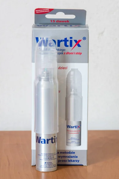 Deblin Polonia Abril 2020 Preparación Wartix Para Eliminar Las Verrugas — Foto de Stock