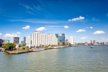 Güzel bir yaz gününde Rotterdam manzarası