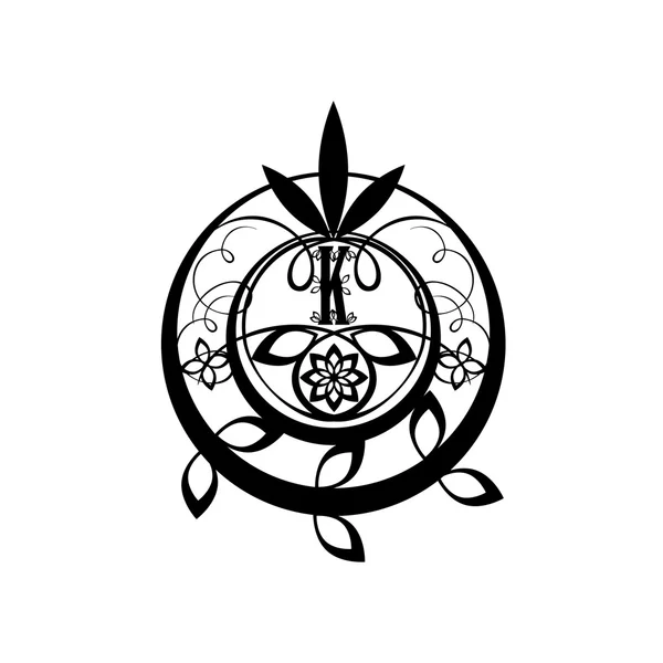 Королевская круглая монограмма с надписью — стоковый вектор