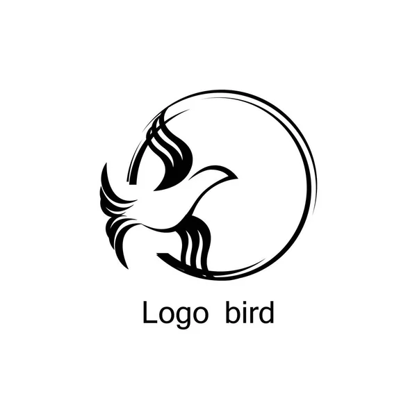 Logo del pájaro en un globo — Archivo Imágenes Vectoriales