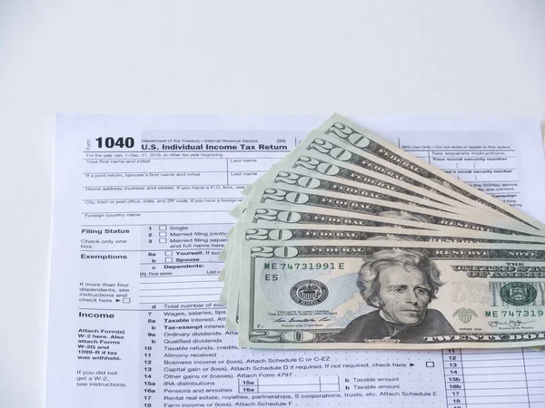 Εσωτερικη Φωτογραφία Του Ατομικού Εισοδήματος 1040 Ομοσπονδιακή Κυβέρνηση Τμήμα Θησαυροφυλάκιο — Φωτογραφία Αρχείου