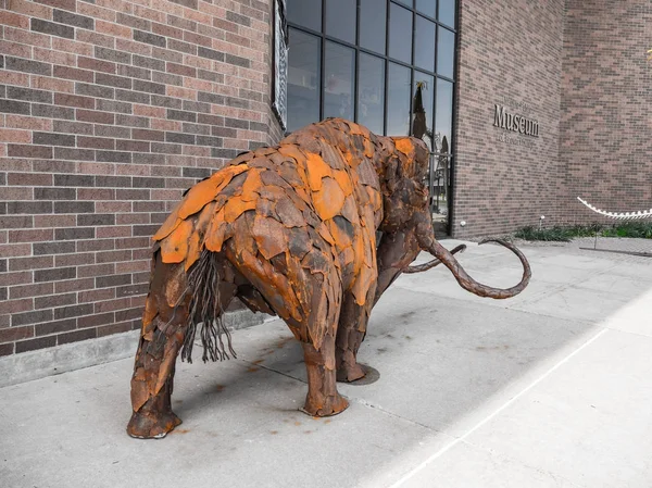 Green Bay June 3Rd 2017 Sculpture Wooly Mamoth Walks Entry — Stock Photo, Image