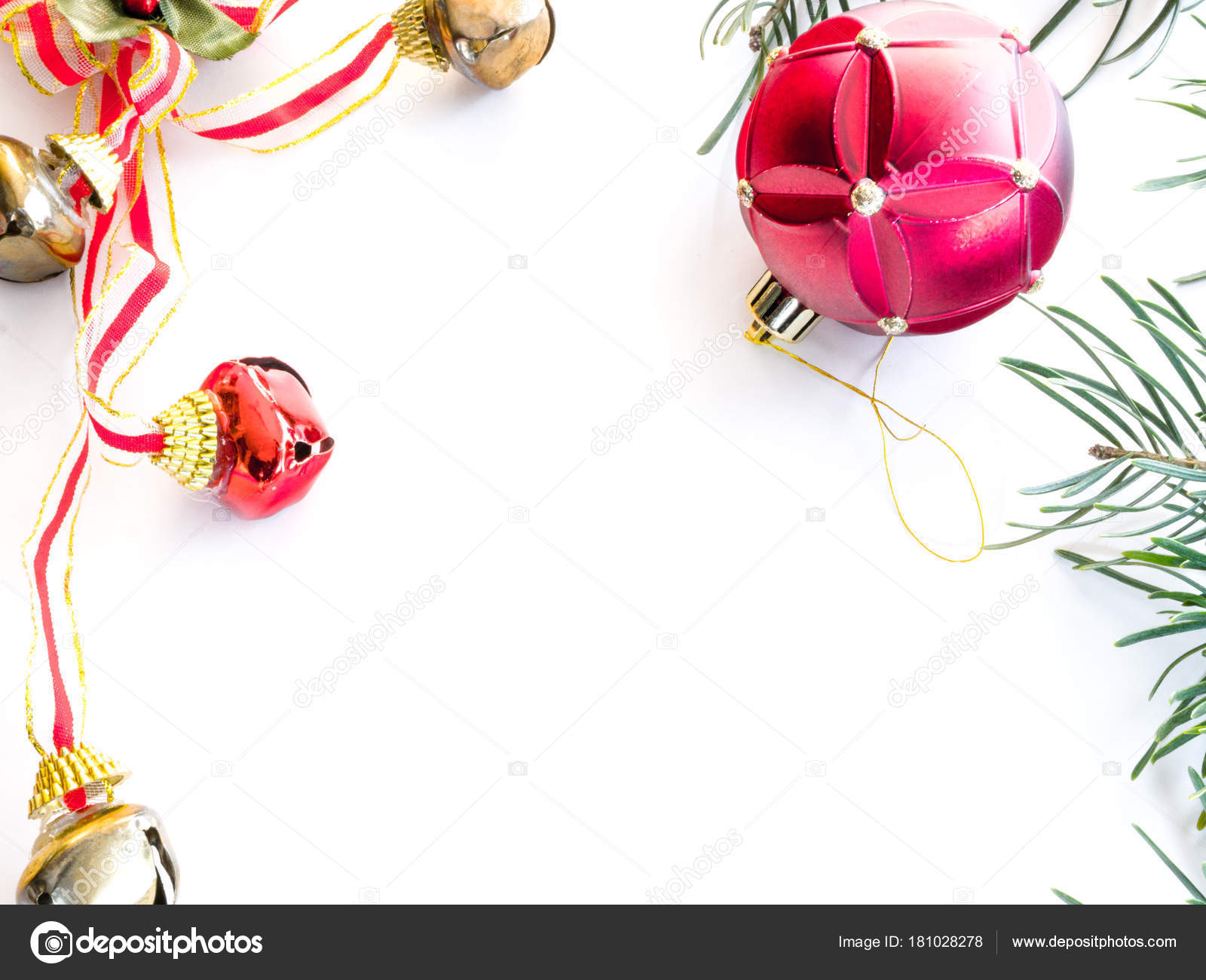 Beautiful Christmas Holiday Border Evergreen Pine Needle