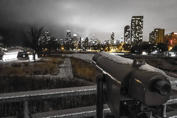 Close View Coin Operated Pay Telescope Bridge Lincoln Park South — Stock Photo, Image