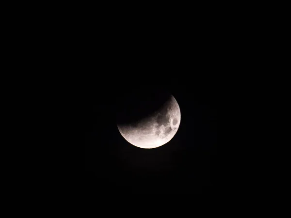 Close Photograph Rare Super Blue Blood Moon Total Lunar Eclipse — Stock Photo, Image