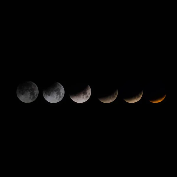 Närbild foto av sällsynta super blue blood moon sammanlagda lunar EG — Stockfoto