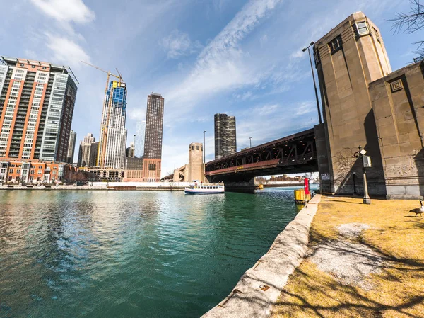 Chicago Mars 2018 Construction Une Tour Résidentielle Luxe Bennett Park — Photo