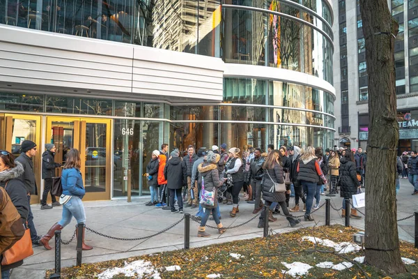 Chicago Novembro 2019 Visitantes Esperam Uma Longa Fila Para Entrar — Fotografia de Stock