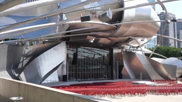 시카고 2019 밀레니엄 파크의 반창고에 프리츠커 전시관은 여름날비어 — 비디오