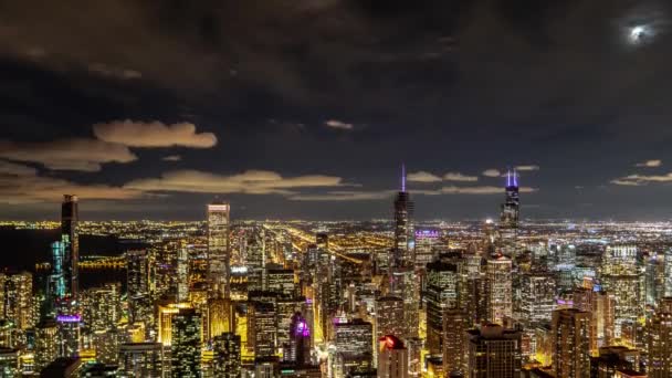 Een Ongelooflijke Luchtaanval Het Centrum Van Chicago Hoogbouw Die Verticaal — Stockvideo