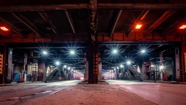 Chicago Mars 2020 Takbelysning Tänds Dagen För Att Hjälpa Fordonstrafiken — Stockvideo