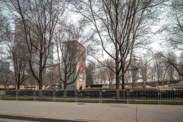 Chicago Marzo 2020 Partes Del Parque Del Milenio Permanecen Cerradas — Foto de Stock